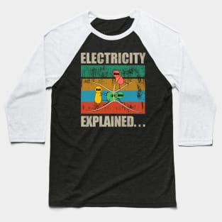 Electricity Explained ~ Vintage Baseball T-Shirt